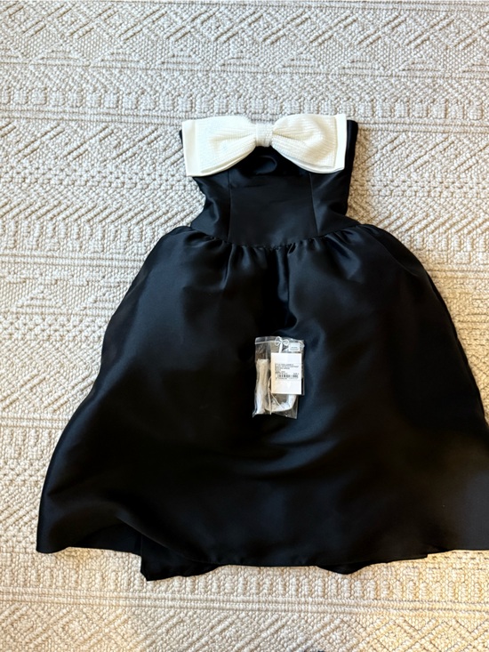 Self-Portrait Dresses & Skirts - Self-Portrait Black Midi Dress with White Bow